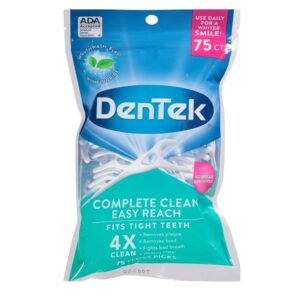 DenTek Complete Clean Floss Picks, Fresh Mint 75 ea - Image 8