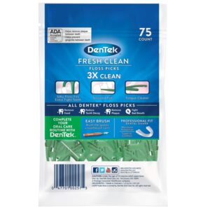 DenTek Fresh Clean Floss Pick, 75 Count - Image 5