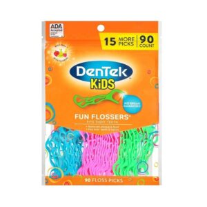 DenTek Kids Fun Flossers, Wild Fruit, 90 Count - Image 1