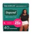 Depend FIT-Flex Incontinence Underwear for Women, Disposable, Maximum Absorbency, Large, Blush, 40 Count