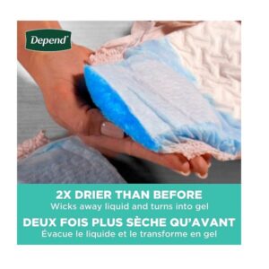 Depend FIT-Flex Incontinence Underwear for Women, Disposable, Maximum Absorbency, Large, Blush, 40 Count - Image 4