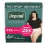Depend FIT-FLEX Incontinence Underwear For Women, Disposable, Maximum Absorbency, XXL, Blush, 44 Count (2 Packs of 22) (Packaging May Vary)
