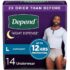 Depend Night Defense Incontinence Underwear for Men, Overnight, Disposable Size L, 28 Count (2 Packs of 14) (Packaging May Vary)