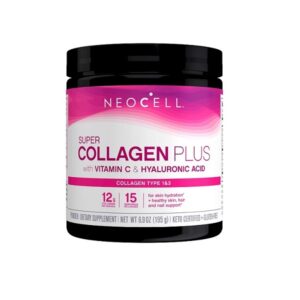NeoCell Super Collagen Plus With Vitamin C and Hyaluronic Acid, For Skin Hydration and Healthy Skin, Hair and Nails Support, Unflavored, Collagen Powder, 6.9 oz., 1 Canister - Image 1