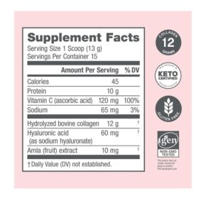 NeoCell Super Collagen Plus With Vitamin C and Hyaluronic Acid, For Skin Hydration and Healthy Skin, Hair and Nails Support, Unflavored, Collagen Powder, 6.9 oz., 1 Canister - Image 3