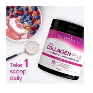 NeoCell Super Collagen Plus With Vitamin C and Hyaluronic Acid, For Skin Hydration and Healthy Skin, Hair and Nails Support, Unflavored, Collagen Powder, 6.9 oz., 1 Canister - Image 4