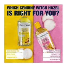 Dickinson's Enhanced Witch Hazel Hydrating Toner with Rosewater, Alcohol Free, 98% Natural Formula, 16 Fl. Oz. - Image 5