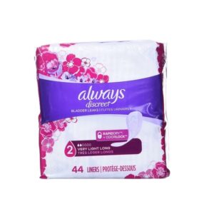 Discreet, Incontinence Liners, Very Light, Long Length, 44 Count - Image 1