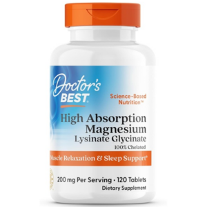Doctor'S Best High Absorption Chelated Magnesium (Muscle Relaxation & Healthy Sleep Support) - 120 Tablets - Image 1