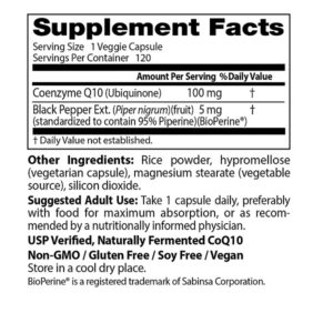 Doctor's Best High Absorption CoQ10 with Bioperine, 100 mg (120 Veggie Caps) - Image 4