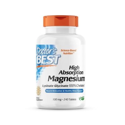Doctor's Best, High Absorption Magnesium, 100% Chelated, 240 Tablets