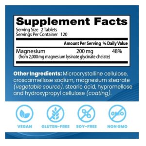 Doctor's Best, High Absorption Magnesium, 100% Chelated, 240 Tablets - Image 3