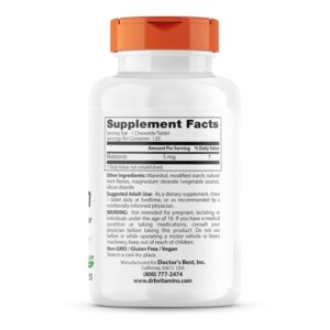 Doctor's Best Melatonin 5mg 120 Tablets - Image 2