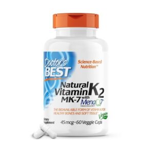 Doctor's Best Natural Vitamin K2 MenaQ7 Vegetable Capsules, 60-Count - Image 1