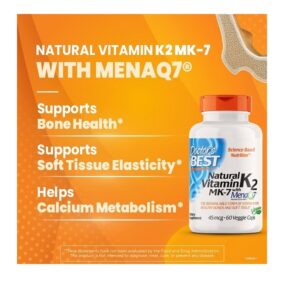 Doctor's Best Natural Vitamin K2 MenaQ7 Vegetable Capsules, 60-Count - Image 2