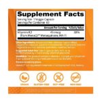 Doctor's Best Natural Vitamin K2 MenaQ7 Vegetable Capsules, 60-Count - Image 3