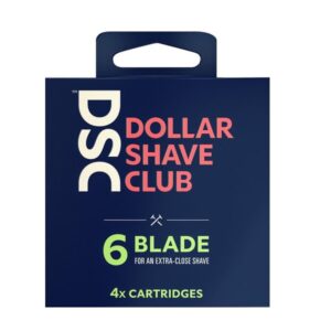 Dollar Shave Club 6-Blade Razor Refill Cartridges for an Extra Close Shave Shave with Precision 4 Count - Image 1