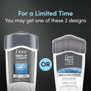 Dove Men + Care Clinical Protection Antiperspirant Deodorant Solid, Clean Comfort, 1.7 Ounce - Image 3
