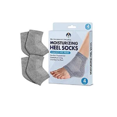 Dr. Frederick's Original Moisturizing Heel Socks for Cracked Heel Treatment - 2 Pairs - Stop Cracked Heels in Their Tracks