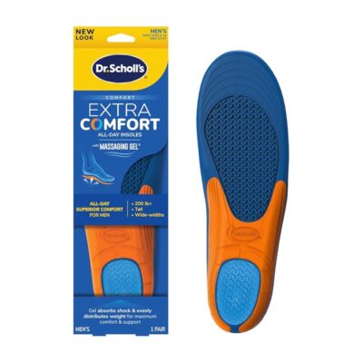 Dr. Scholls Comfort and Energy Extra Support Insoles for Men, 1 Pair, Size 8-14