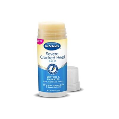 Dr. Scholl's Cracked Heel Repair Balm 2.5oz, with 25% Urea for Dry Cracked Feet, Heals and Moisturizes for Healthy Feet