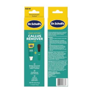 Dr. Scholl's Fast Acting Callus Remover Gel Kit, Hard Skin Removal, Smooth Soft Feet in Minutes, Salon Professional Formula, Mess Free Application, Exfoliating Foot File Pedicure Tool Included - Image 2