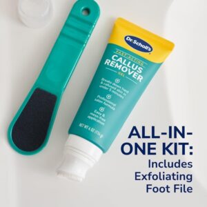 Dr. Scholl's Fast Acting Callus Remover Gel Kit, Hard Skin Removal, Smooth Soft Feet in Minutes, Salon Professional Formula, Mess Free Application, Exfoliating Foot File Pedicure Tool Included - Image 5