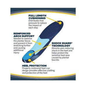 Dr. Scholl's Men's Pain Relief Orthotics for Plantar Fasciitis , 1 Pair, Size 8-13 - Image 4