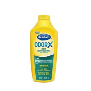 Dr. Scholl's Odor-x Sweat Absorbing Foot Powder, 7 Ounce (Pack of 1) - Image 1