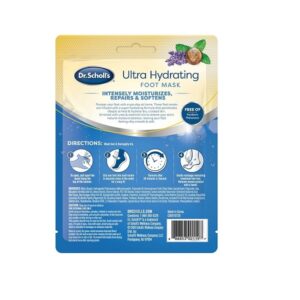 Dr. Scholl's Ultra Hydrating Foot Mask 3 Pack , Intensely Moisturizes Repairs and Softens Rough Dry Skin with Urea, 3 Count 1 Pair - Image 2