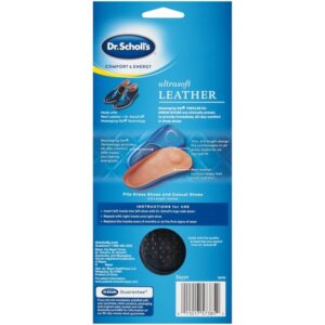 Dr. Scholl's Ultrasoft Leather Insoles for Dress Shoes (Men's 8-14) // All-Day Comfort with Massaging Gel plus a Real Leather Surface - Image 2