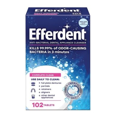 Efferdent Original Anti-Bacterial Denture Cleanser Tablets, 102 Count