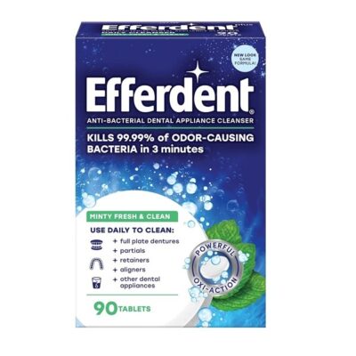 Efferdent Plus Mint Denture Cleanser Tablets 90 ea