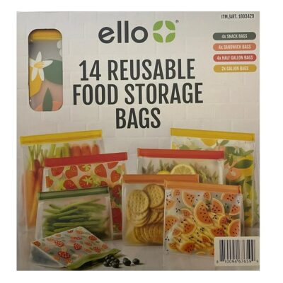 Ello reusable food storage bags - 14 bags