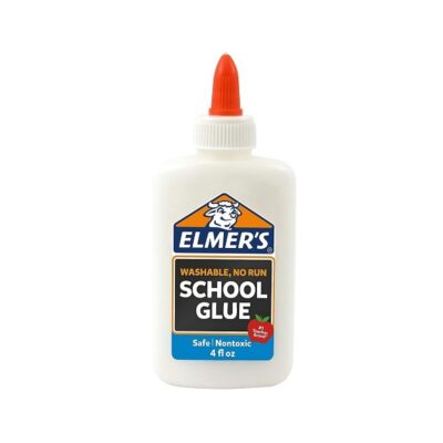Elmer's Washable No-Run School Glue, 4 oz, 1 Bottle (E304)