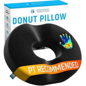 Ergonomic Innovations Donut Seat Medium Hemorrhoid Pain Relief Pillow for Hemorrhoids Pressure Ulcers Prostate Coccyx - Image 1