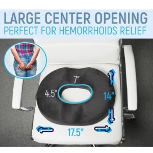 Ergonomic Innovations Donut Seat Medium Hemorrhoid Pain Relief Pillow for Hemorrhoids Pressure Ulcers Prostate Coccyx - Image 4