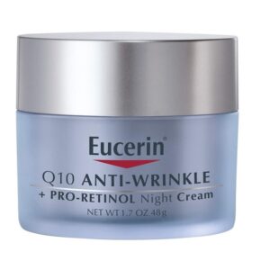 Eucerin Q10 Anti-Wrinkle Night Cream + Pro-Retinol, Facial Cream for Sensitive Skin, 1.7 Oz - Image 1