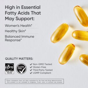 Evening Primrose Oil (1300mg) from Cold-Pressed Evening Primrose Flower | Non-GMO Verified, Hexane & Gluten Free (30 Liquid Softgels) - Image 4