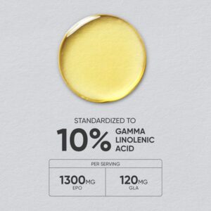 Evening Primrose Oil (1300mg) from Cold-Pressed Evening Primrose Flower | Non-GMO Verified, Hexane & Gluten Free (30 Liquid Softgels) - Image 5