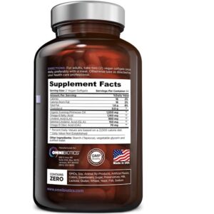 Evening Primrose Oil Capsules 1,500 mg Clinical Strength Vegan Softgels - Image 3