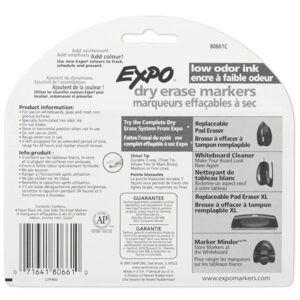 Expo Low Odor Chisel Tip Dry Erase Markers, 4 Black Markers (80661) - Image 8