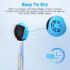 Frekare Helmet Toothbrush Covers Caps, Fits Most Manual and Electric Toothbrushes, 4 Count (White, Black, Blue, Red) - Image 3
