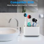 Frekare Helmet Toothbrush Covers Caps, Fits Most Manual and Electric Toothbrushes, 4 Count (White, Black, Blue, Red) - Image 5