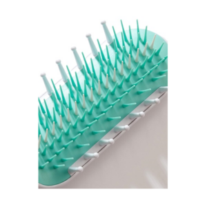 Frida Baby Thick or Curly Hair Detangler Brush for Kids, Toddler Hairbrush Detangles Knots Without Tears or Breakage, Comb Teeth and Bristle Design, White/Blue ,1 Count - Image 6