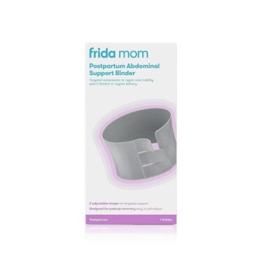 Frida Mom Postpartum Abdominal Support Binder | Natural Delivery & C-Section Recovery | 9" High Adjustable Compression Wrap