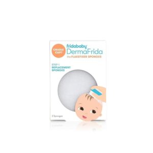 FridaBaby Replacement Sponges for The 3-Step Cradle Cap System by Dermafrida The Flakefixer 2 Pack of Soft Sponges Work with The Flakefixer System(Sold Separately) - Image 1