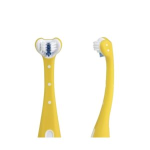 FridaBaby Triple-Angle Toothhugger Training Toothbrush for Toddler Oral Care, Yellow - Image 3