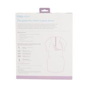 FridaBaby Women's Labor and Delivery Gown by Frida Mom| Easy-Snap, Tagless, Skin-to-Skin Access for Nursing and Full Coverage in The Back (Charcoal) - Image 2