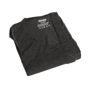 FridaBaby Women's Labor and Delivery Gown by Frida Mom| Easy-Snap, Tagless, Skin-to-Skin Access for Nursing and Full Coverage in The Back (Charcoal) - Image 3